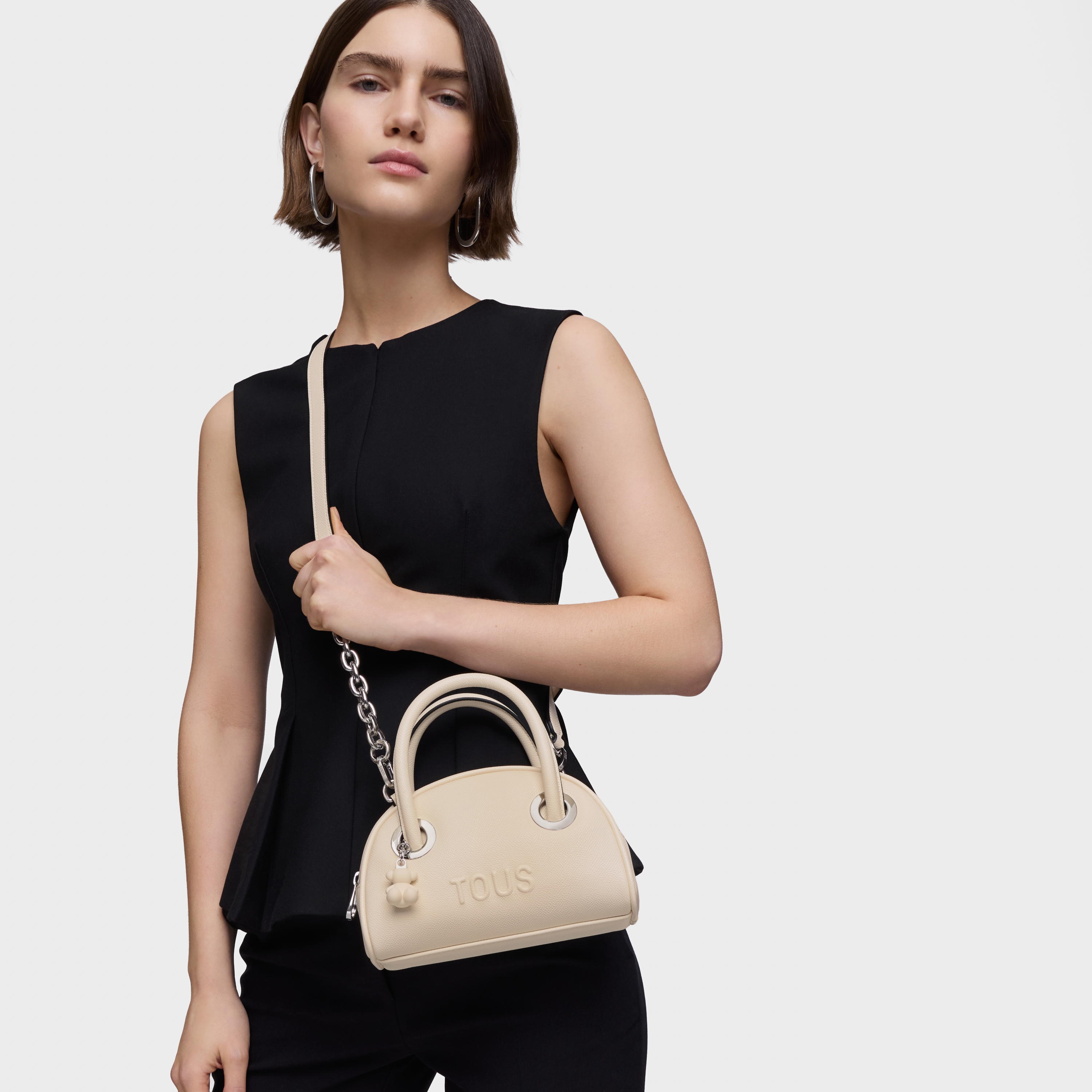 Small beige Bowling bag TOUS Poppy