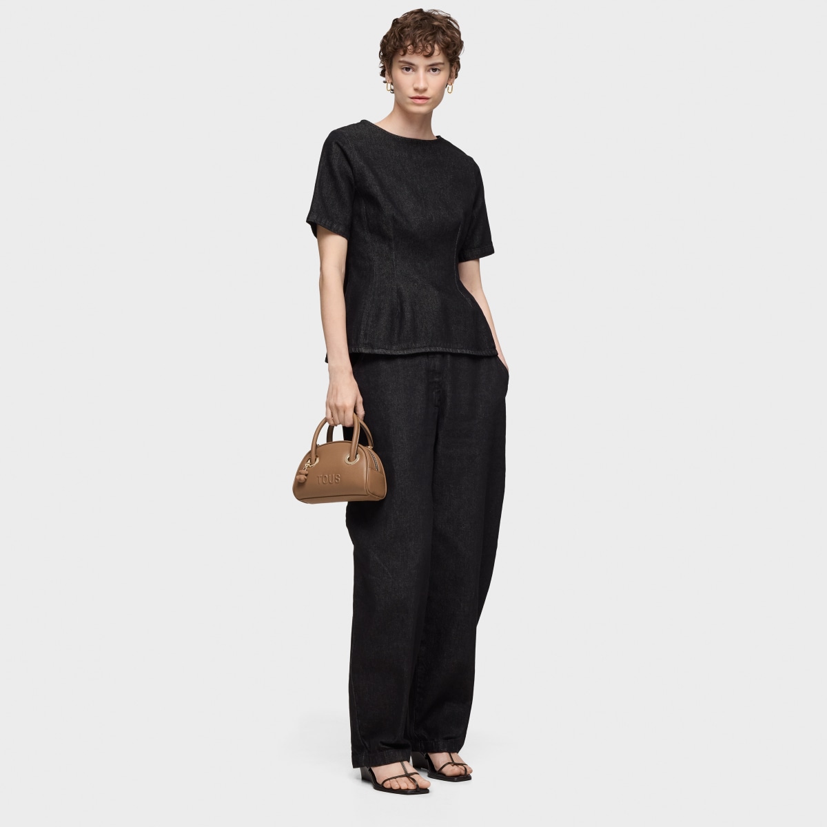 Small earth-colored Bowling bag TOUS Poppy