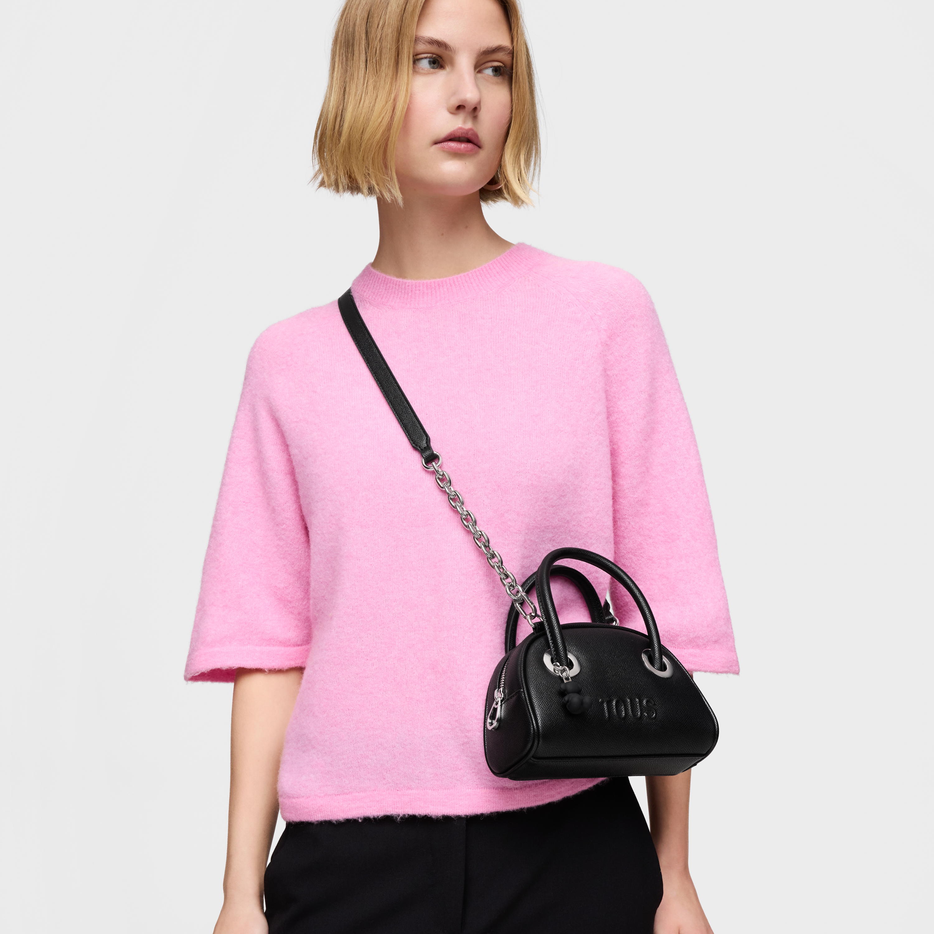 Small black Bowling bag TOUS Poppy