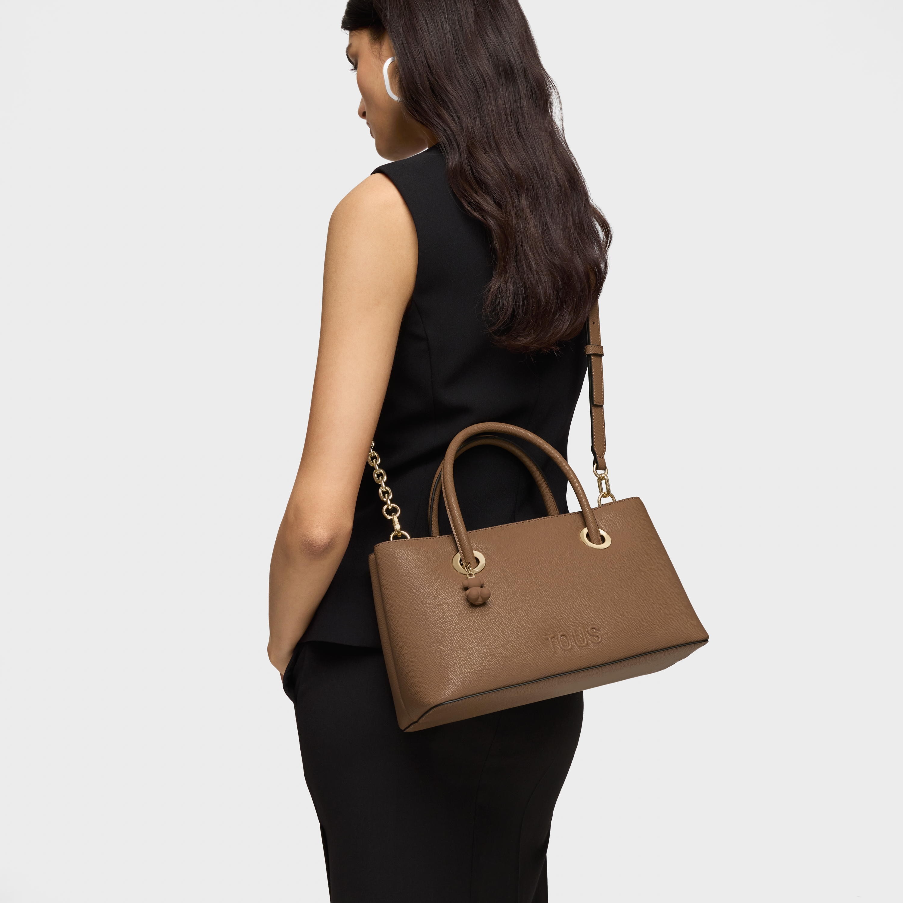 Medium earth-colored City bag TOUS Poppy