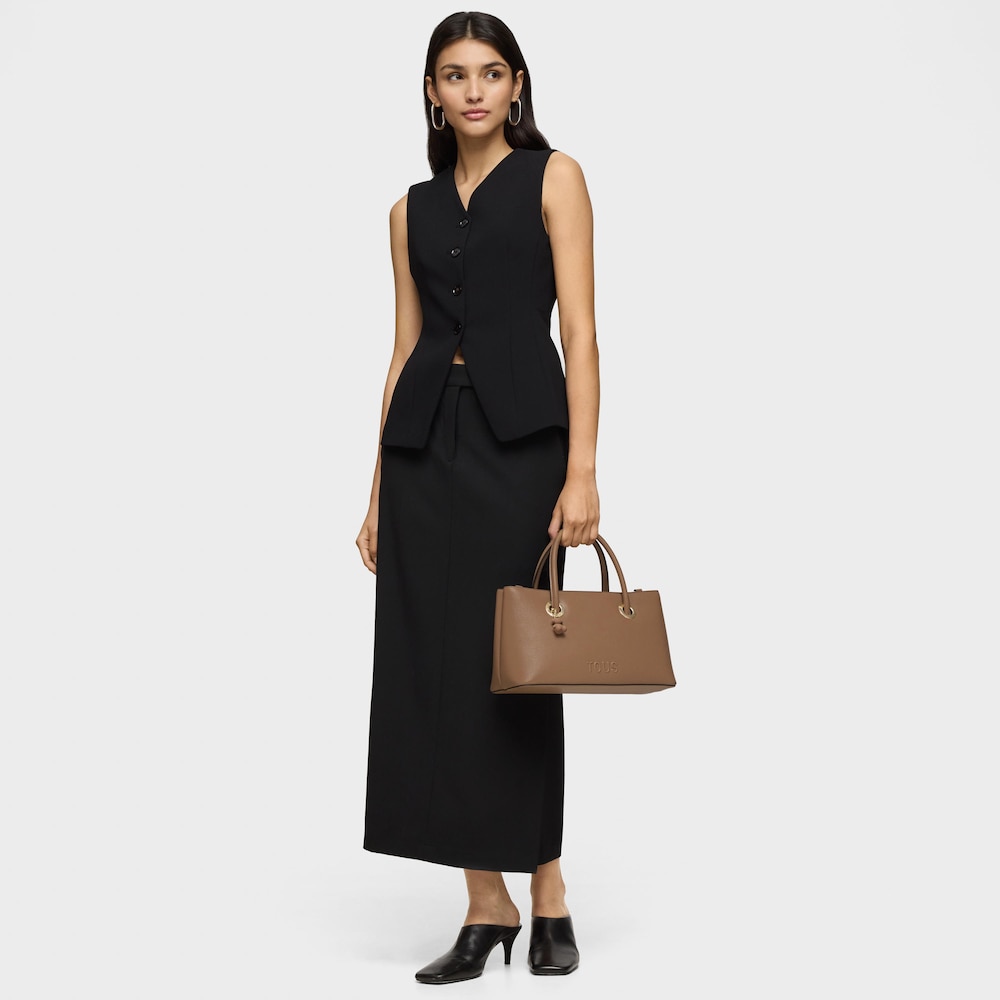 Medium earth-colored City bag TOUS Poppy image number 4