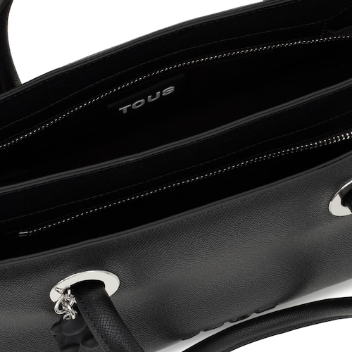 Medium black City bag TOUS Poppy