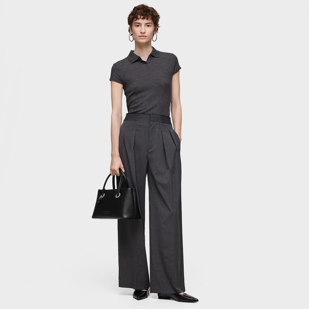 Medium black City bag TOUS Poppy image number 4