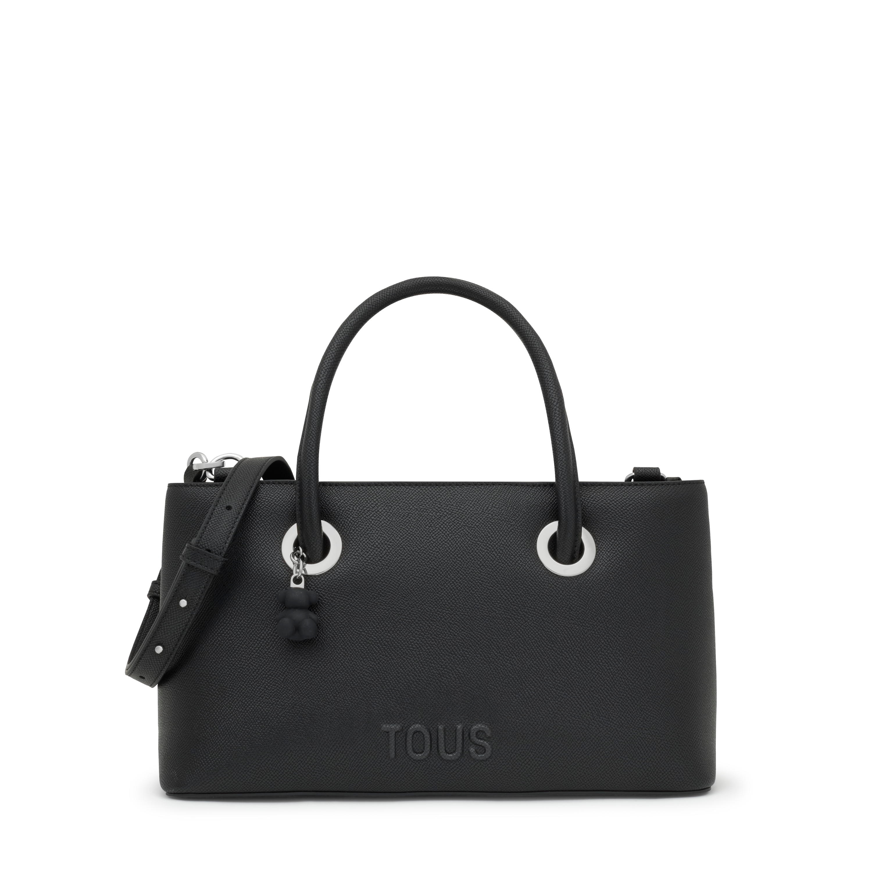 Medium black City bag TOUS Poppy