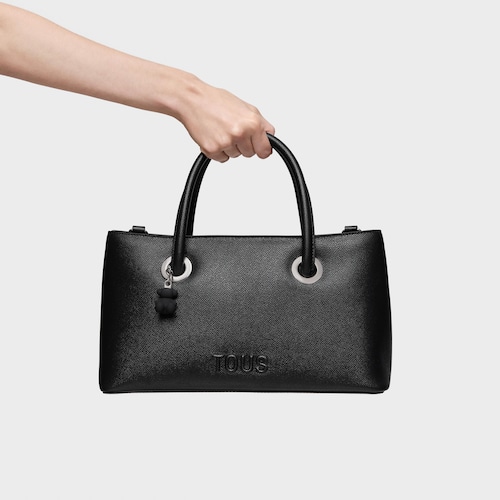 Medium black City bag TOUS Poppy