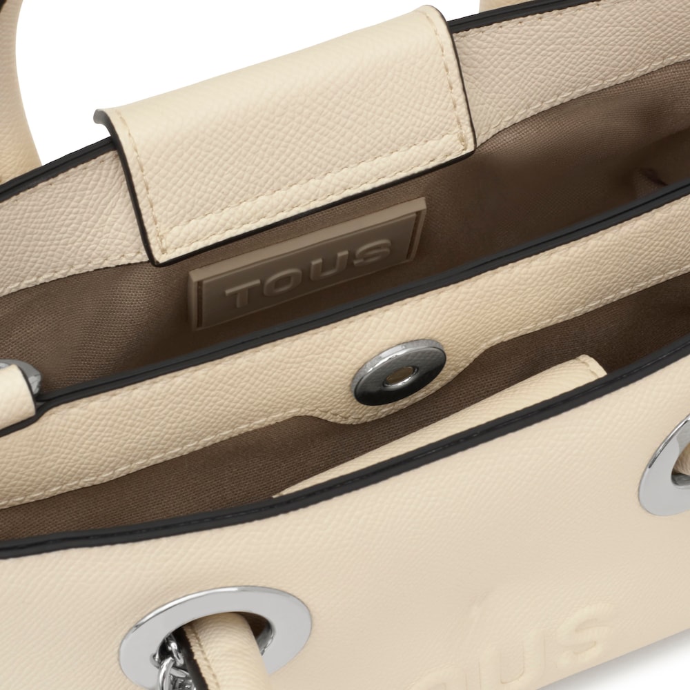 Mała beżowa torebka typu city TOUS Poppy