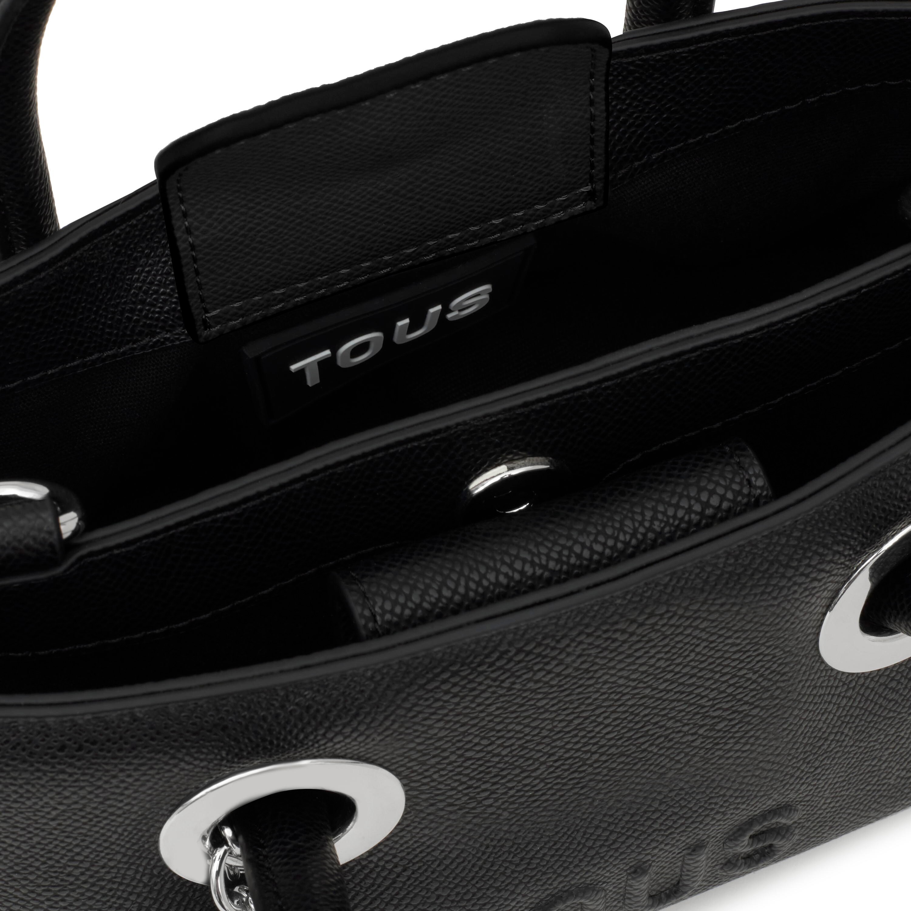 Small black City bag TOUS Poppy