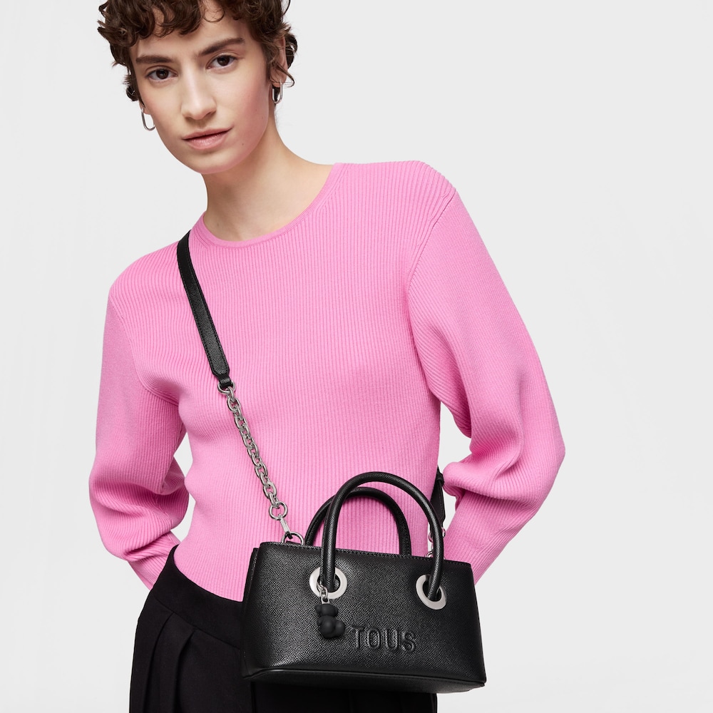 Small black City bag TOUS Poppy
