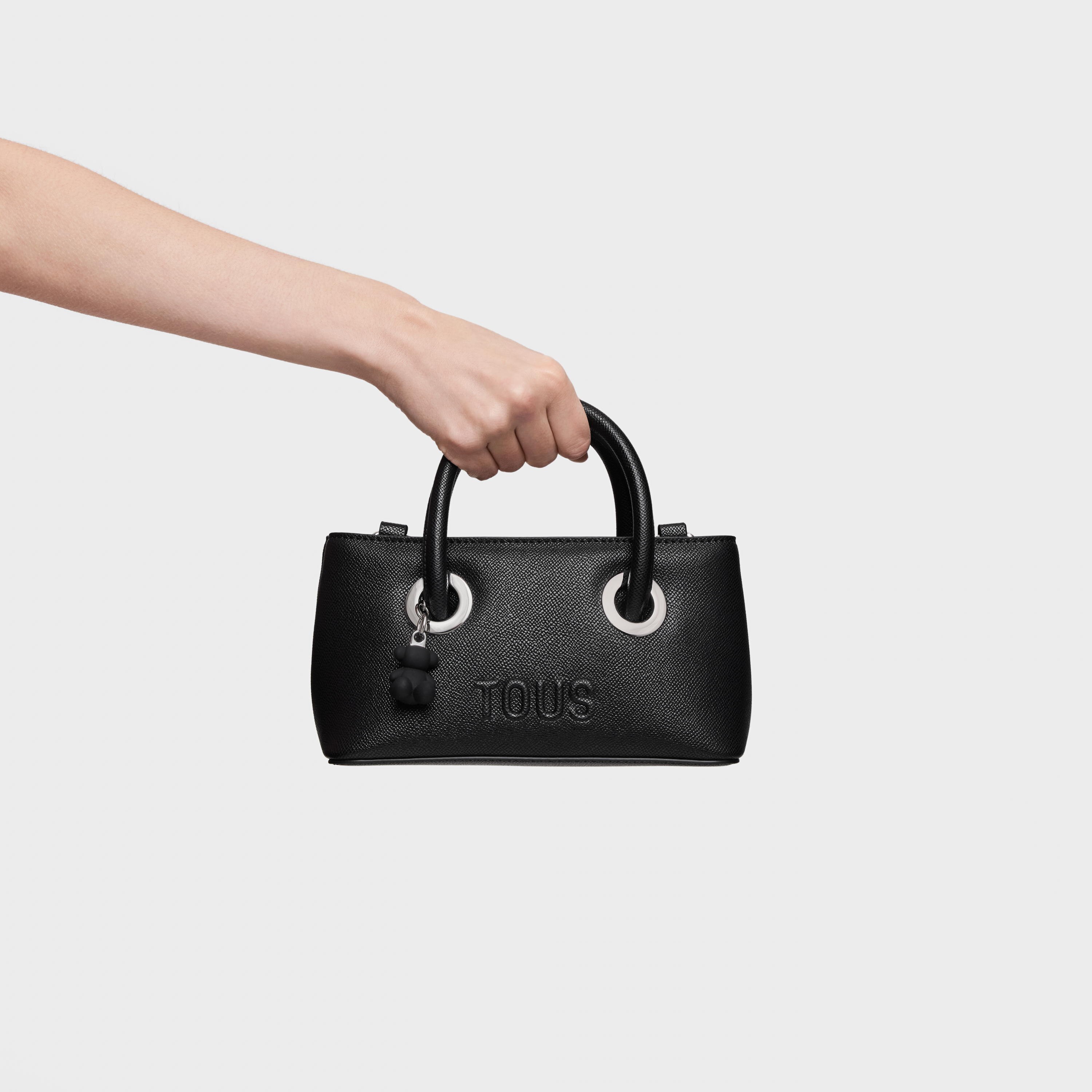 Small black City bag TOUS Poppy