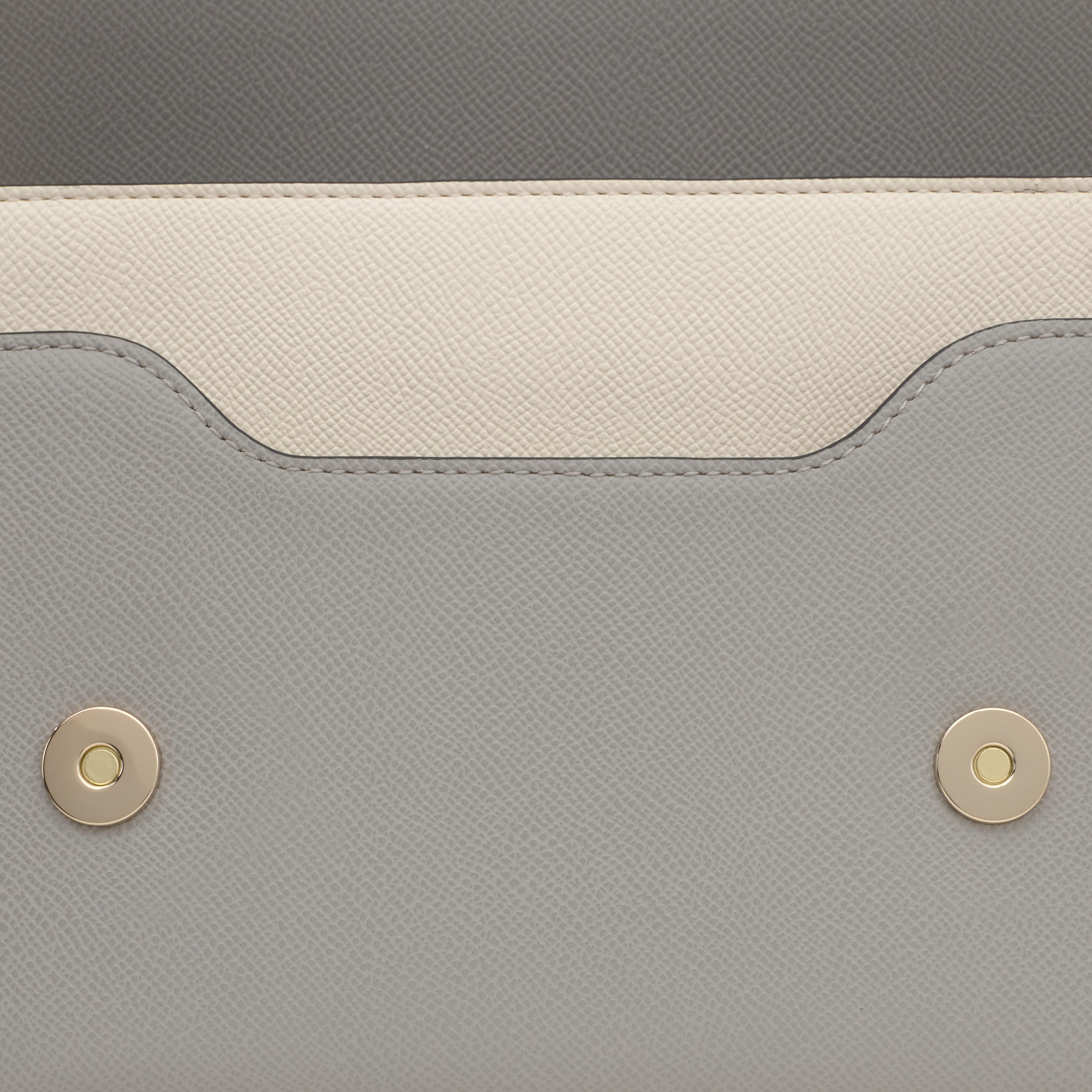 Medium beige and gray Crossbody bag Audree Saffiano