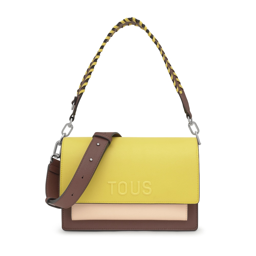 Medium lime and nude Crossbody bag Audree&nbsp;Saffiano