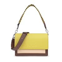 Medium lime and nude Crossbody bag Audree Saffiano
