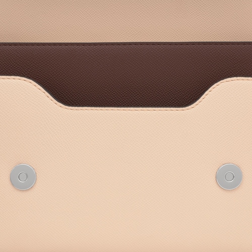 Bandolera mediana lima y nude Audree Saffiano