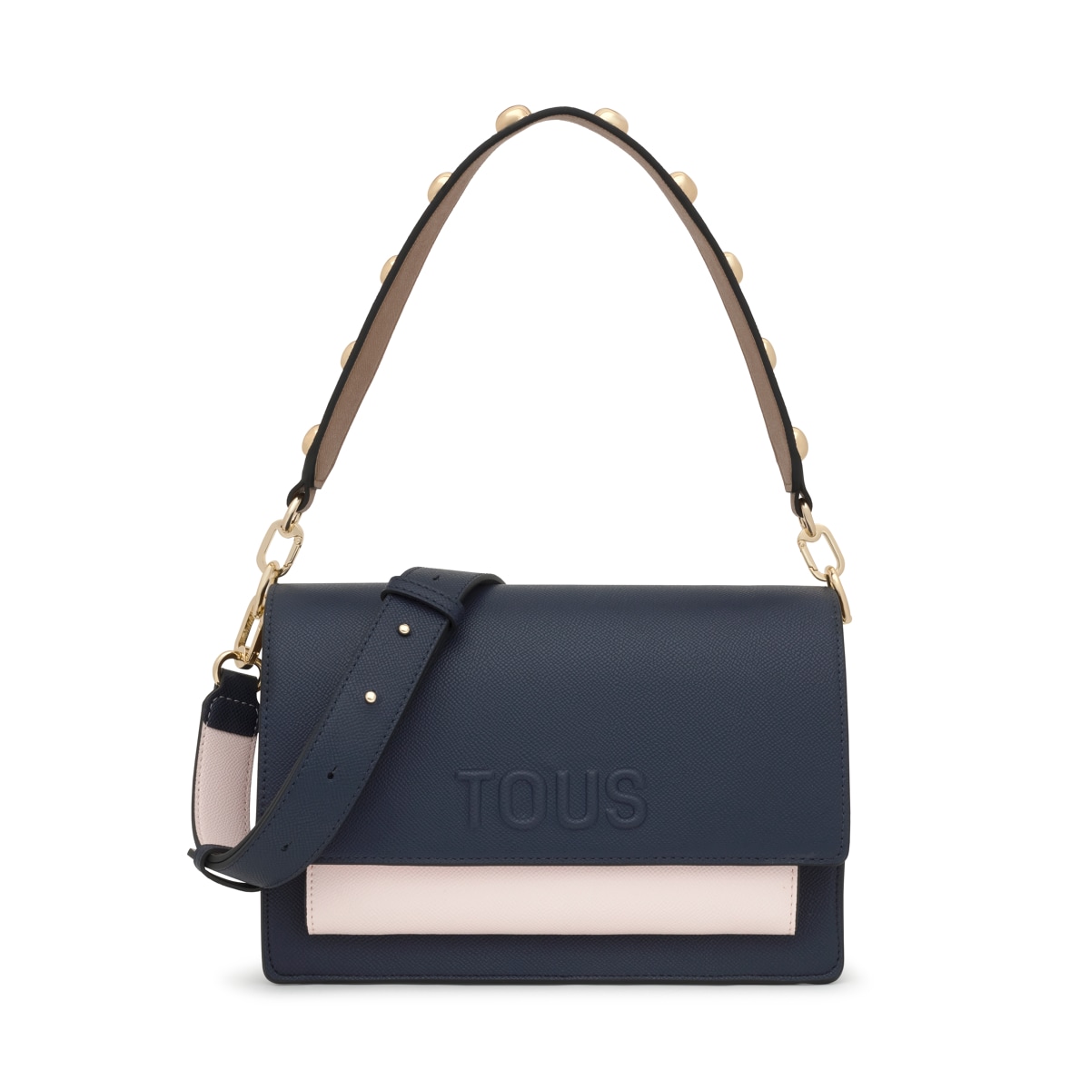 Medium blue and pink Crossbody bag Audree Saffiano