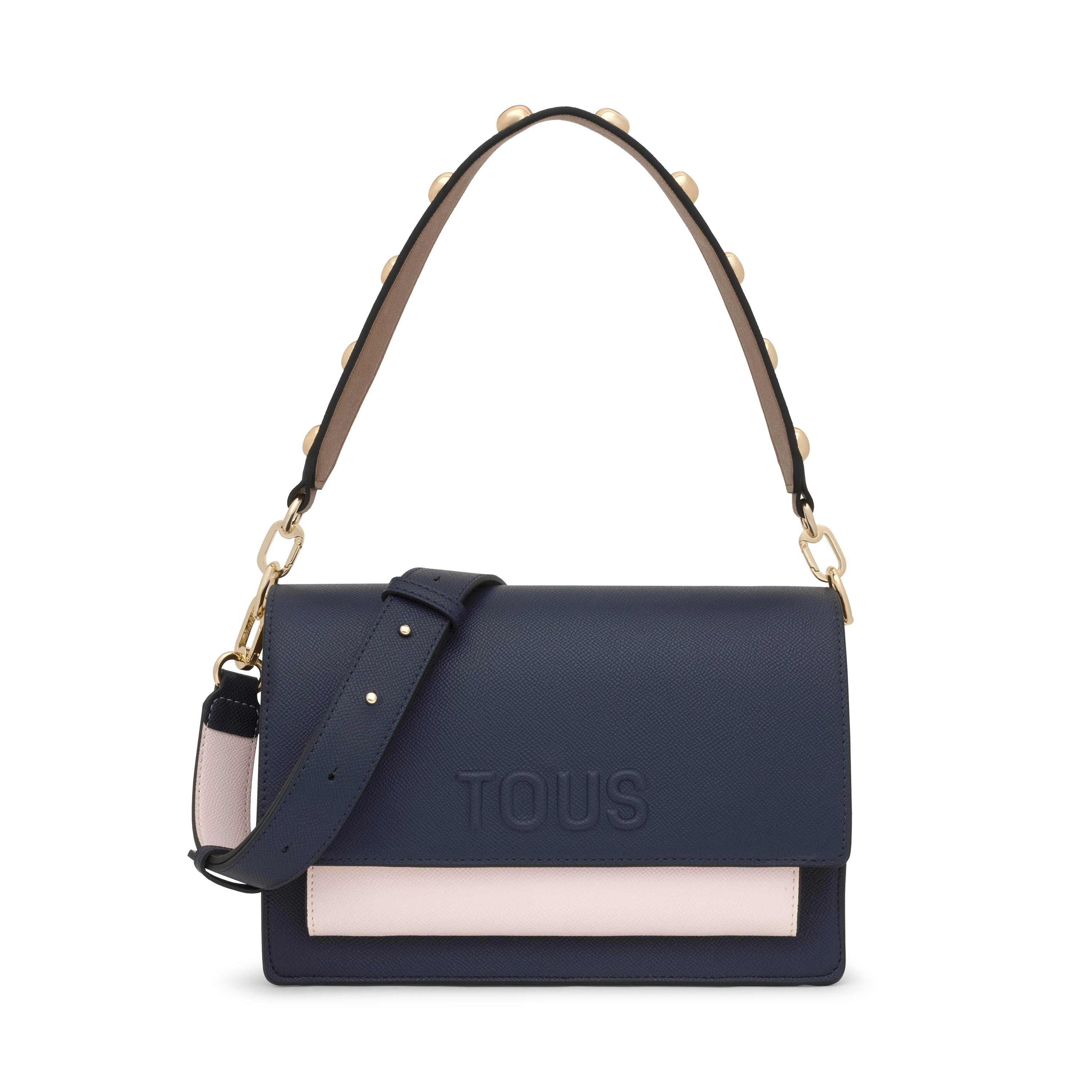 Medium blue and pink Crossbody bag Audree Saffiano