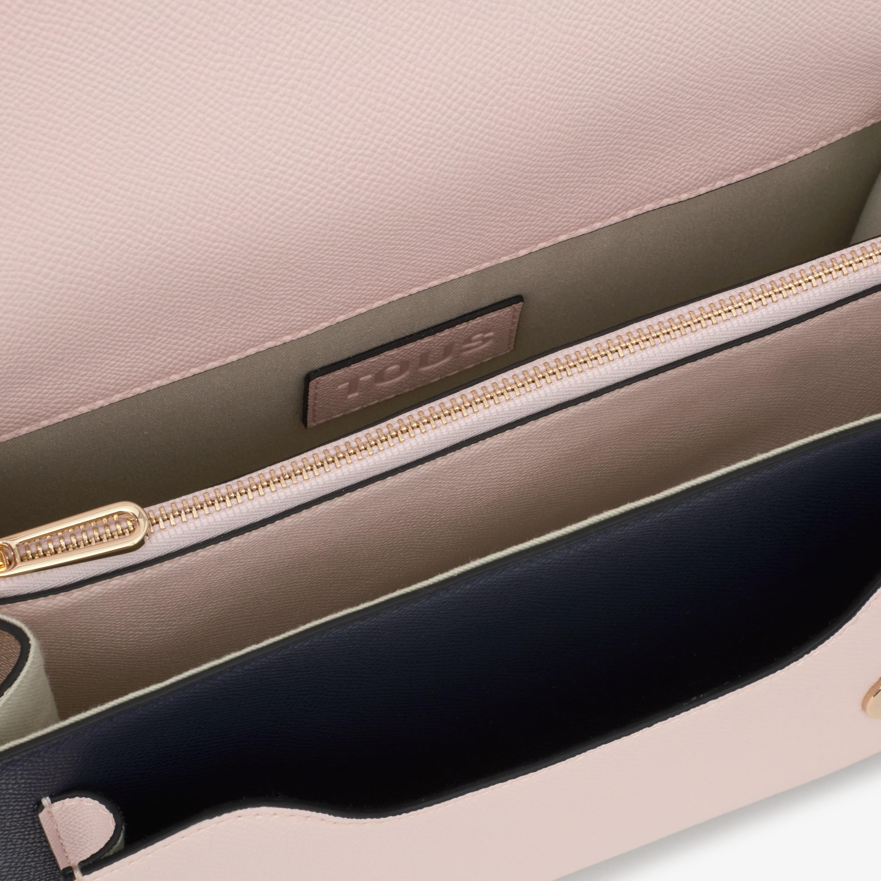 Medium blue and pink Crossbody bag Audree Saffiano