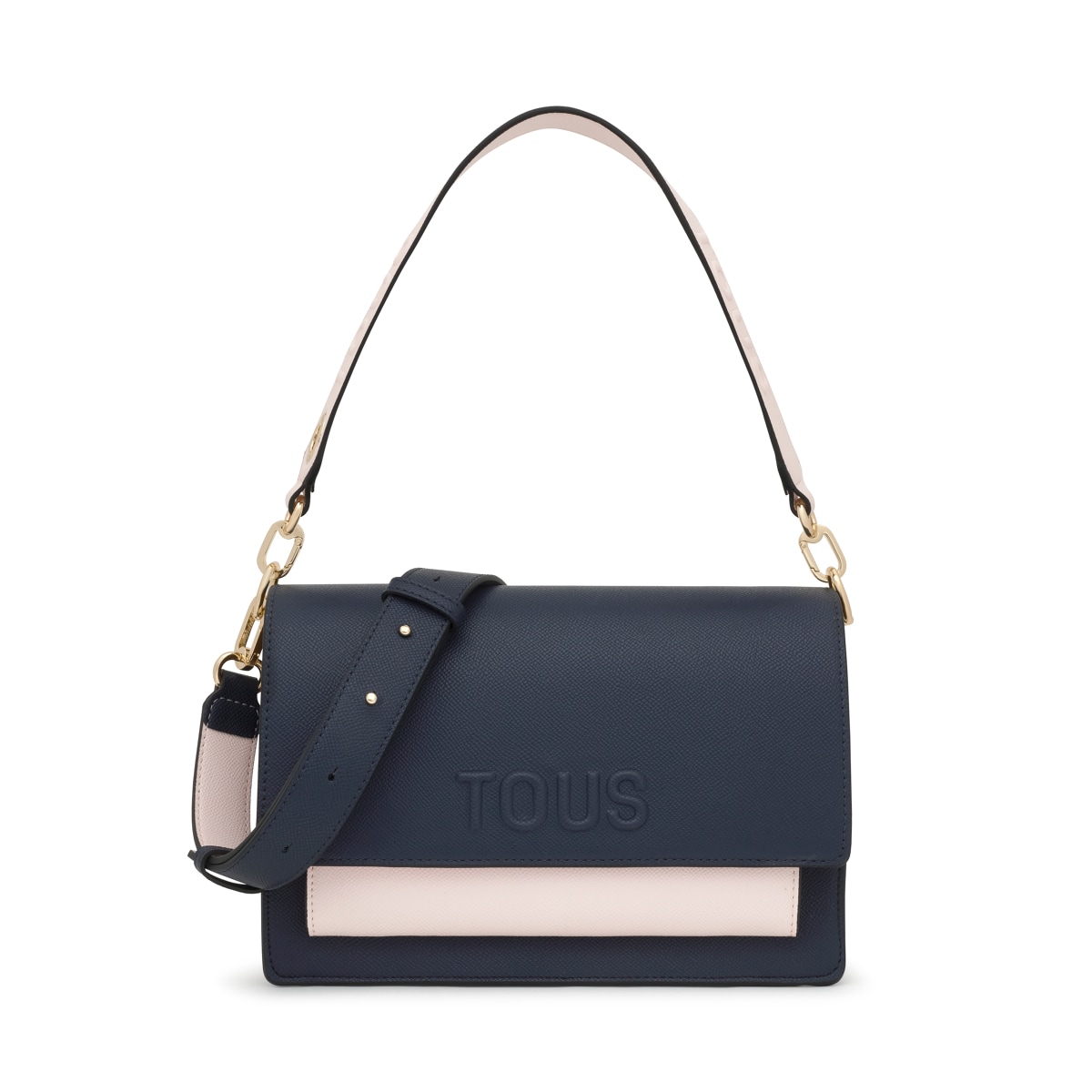 Medium blue and pink Crossbody bag Audree Saffiano