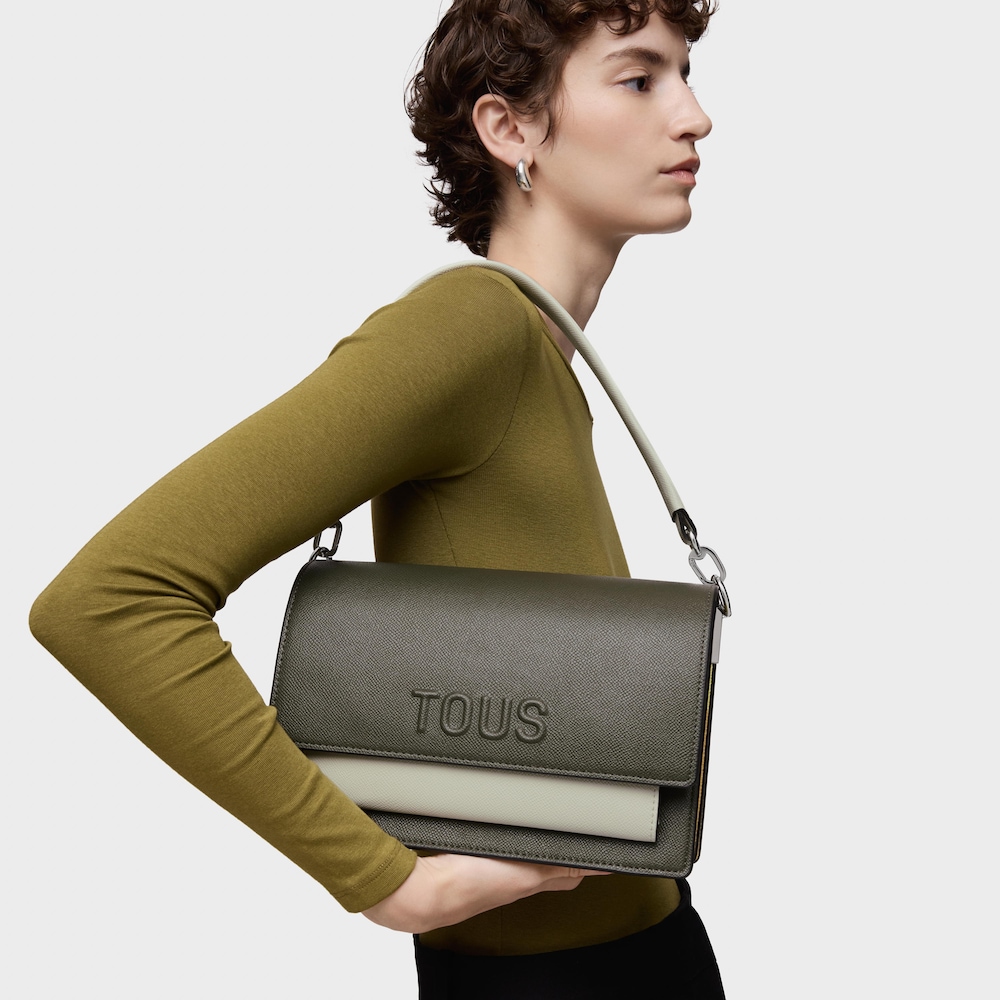 Średnia khaki-zielona torebka przez ramię Audree&nbsp;Saffiano