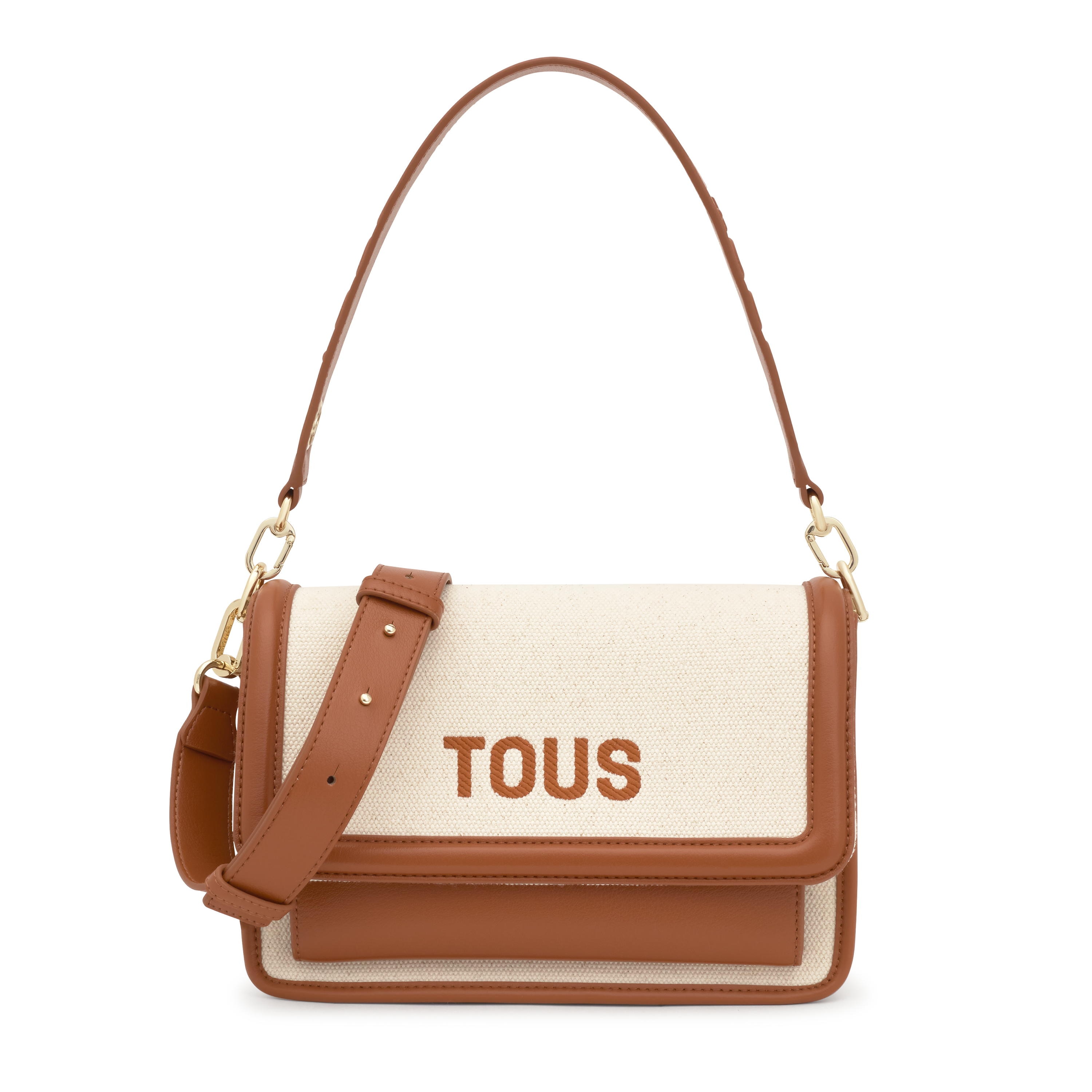 Medium camel Crossbody bag Audree Canvas