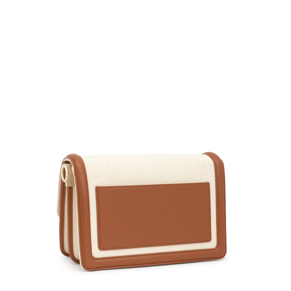 Medium camel Crossbody bag Audree Canvas