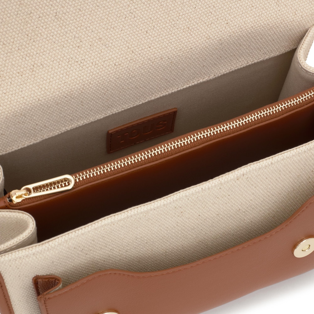 Medium camel Crossbody bag Audree Canvas