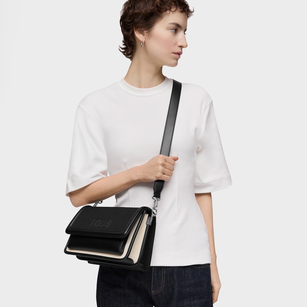 Medium black Crossbody bag Audree Canvas