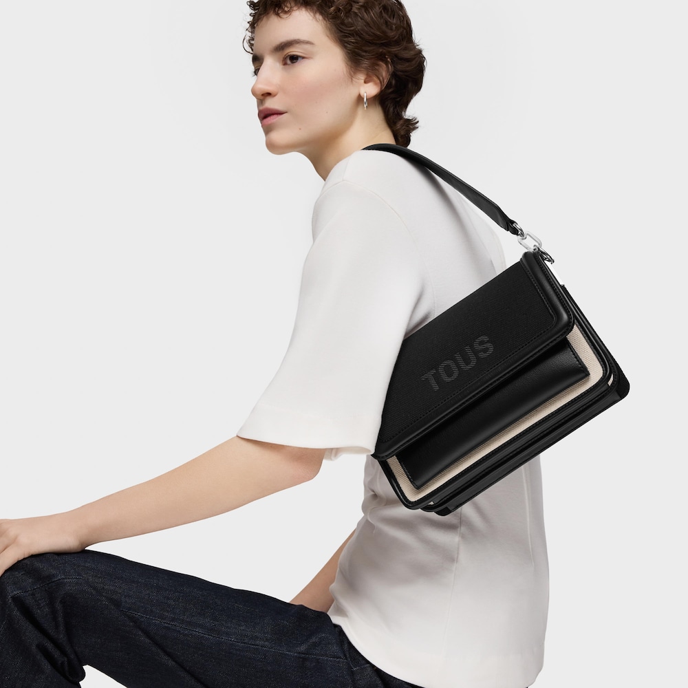 Medium black Crossbody bag Audree Canvas