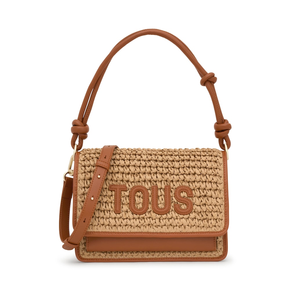 Bandolera mediana camel Audree Rafia image number 0