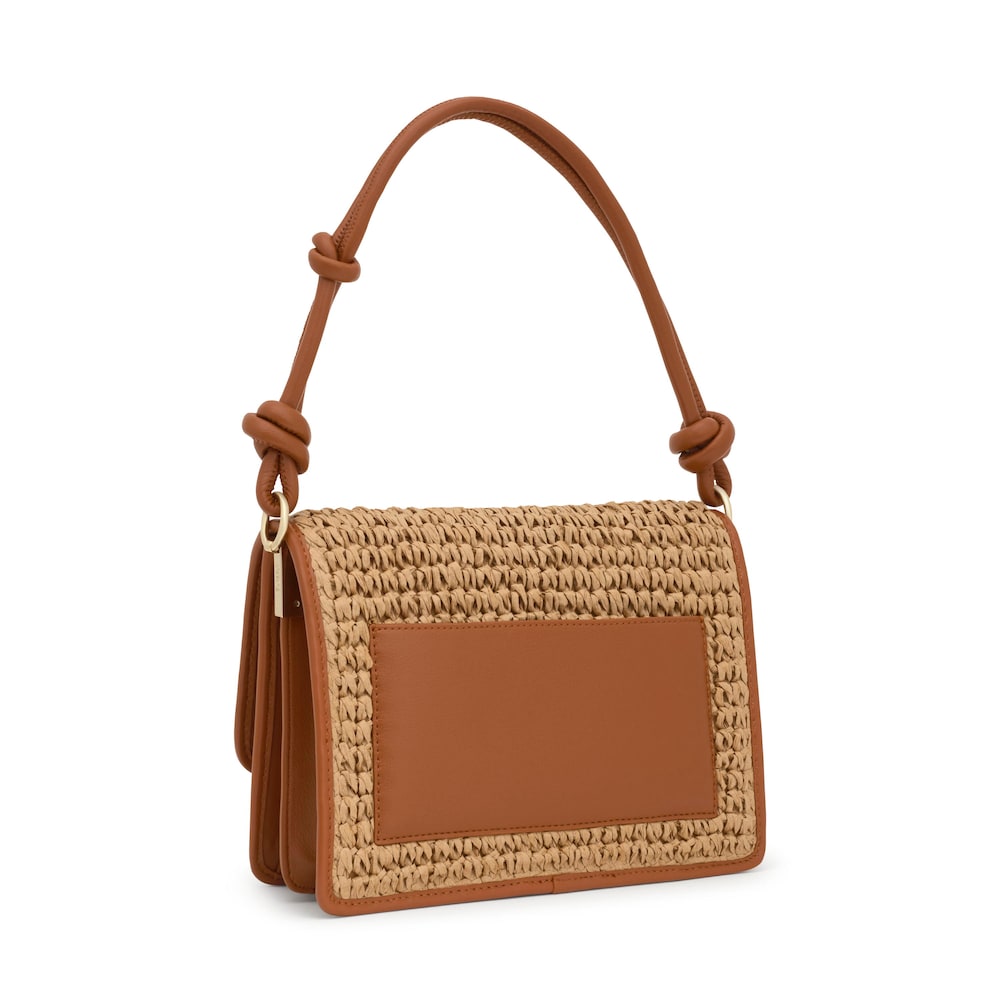Bandolera mediana camel Audree Rafia image number 1