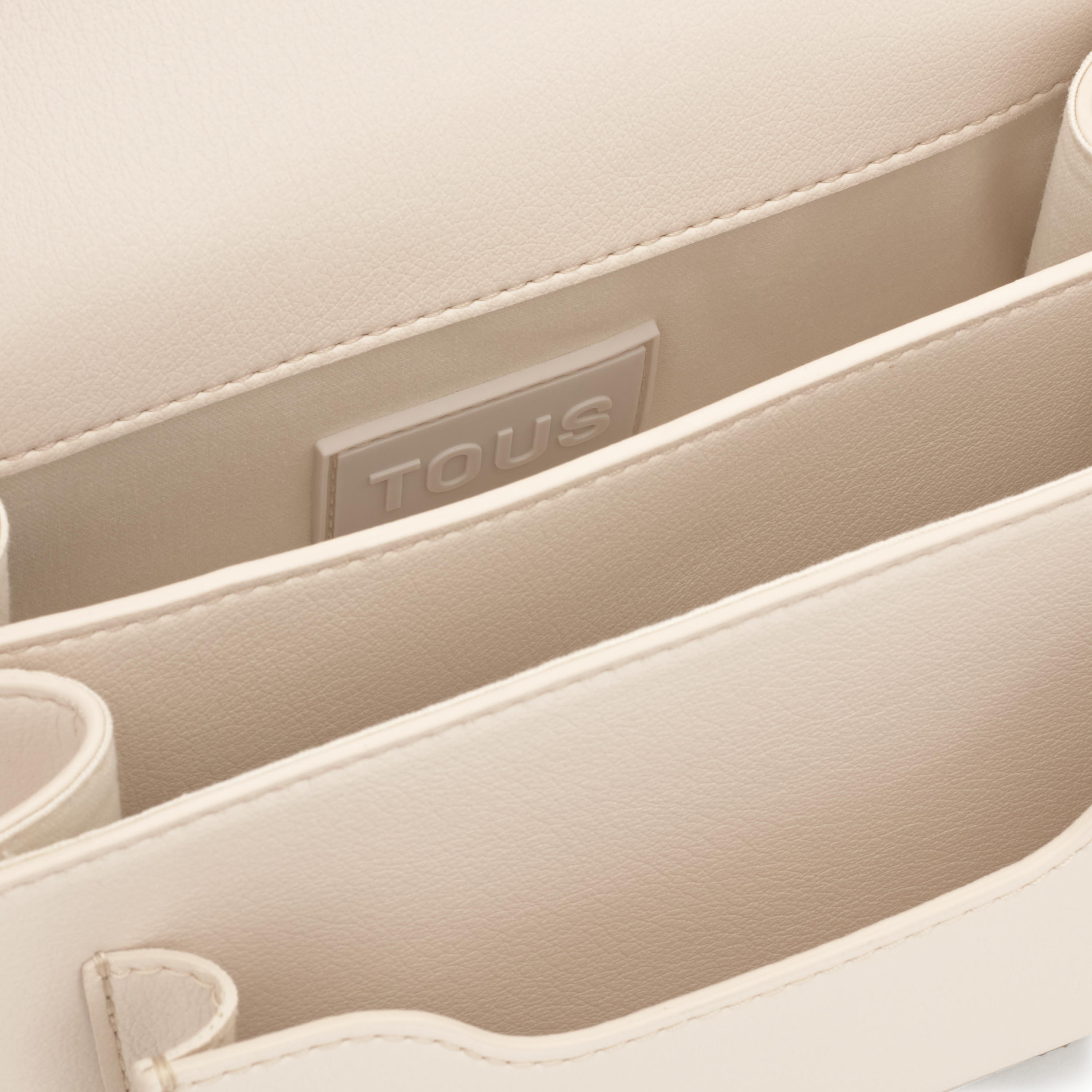 Small beige Audree Crossbody bag Eyelets