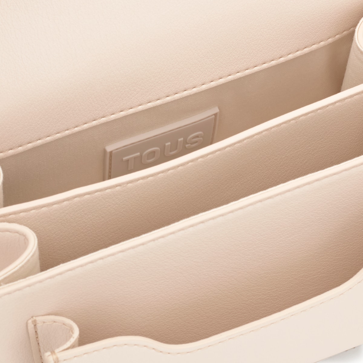 Small beige Audree Crossbody bag Eyelets