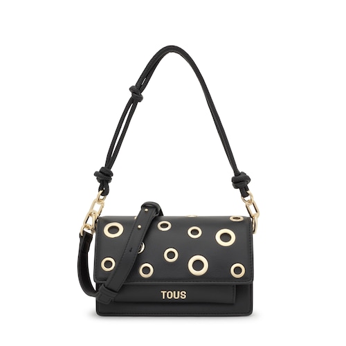 Bandolera pequeña negra Audree Eyelets