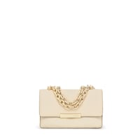 Bandolera pequeña de piel beige Audree Leather