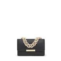 Small black leather Crossbody bag Audree Leather