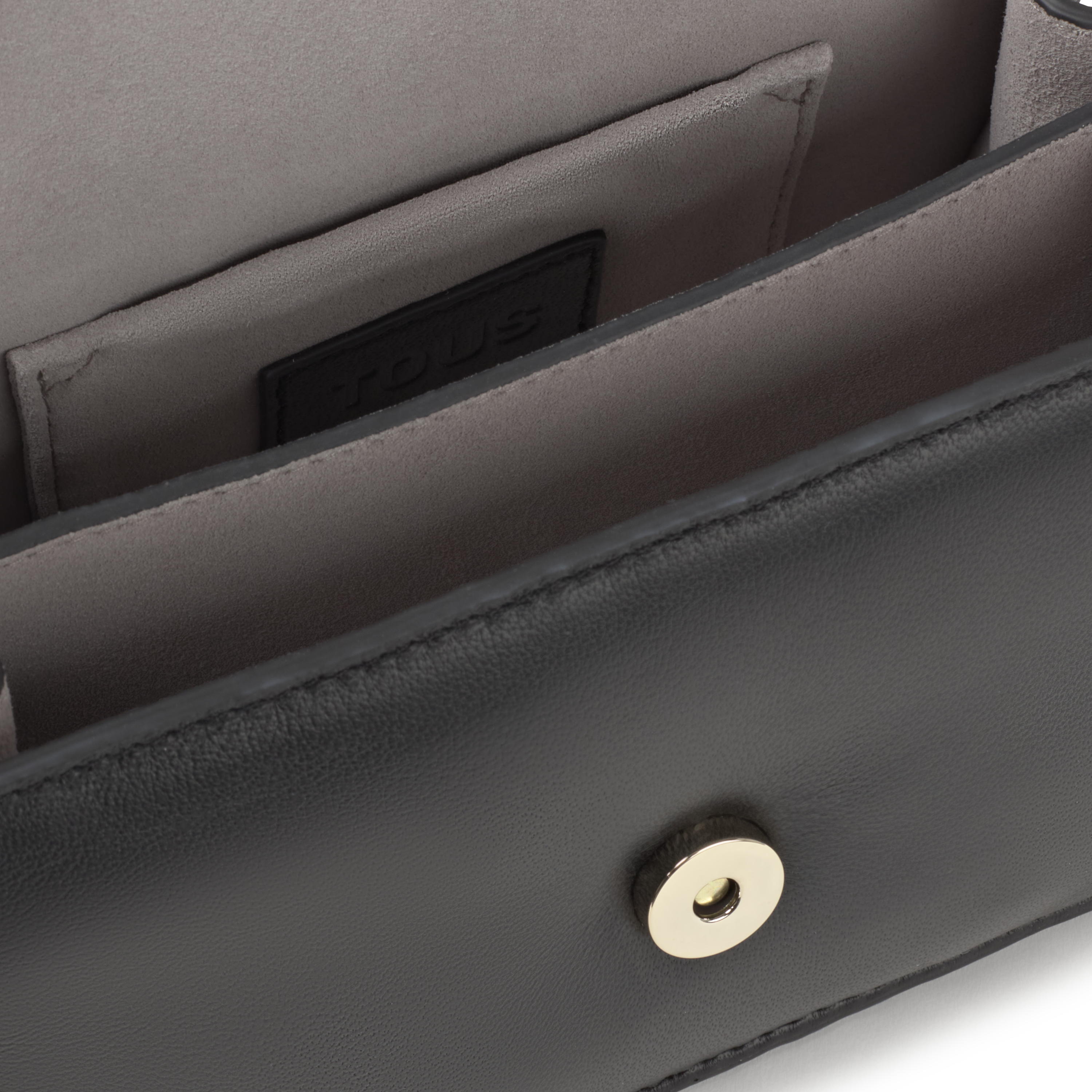 Small black leather Crossbody bag Audree Leather