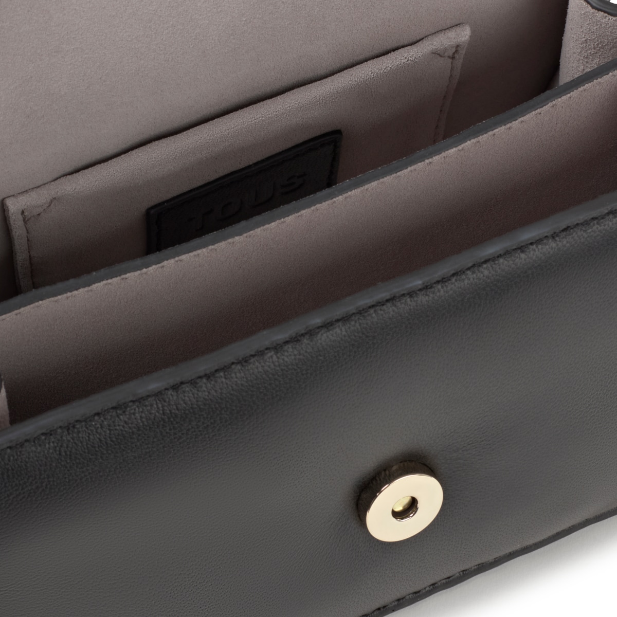 Small black leather Crossbody bag Audree Leather