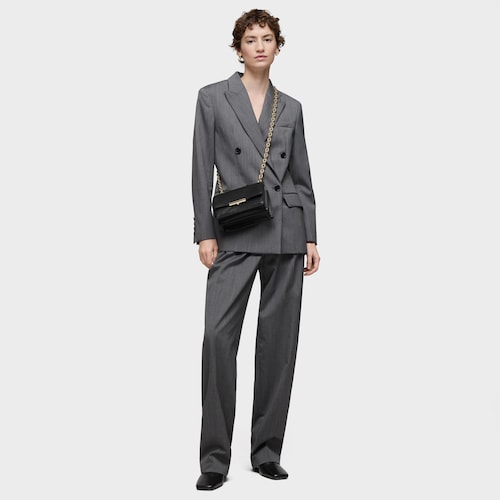 Small black leather Crossbody bag Audree Leather