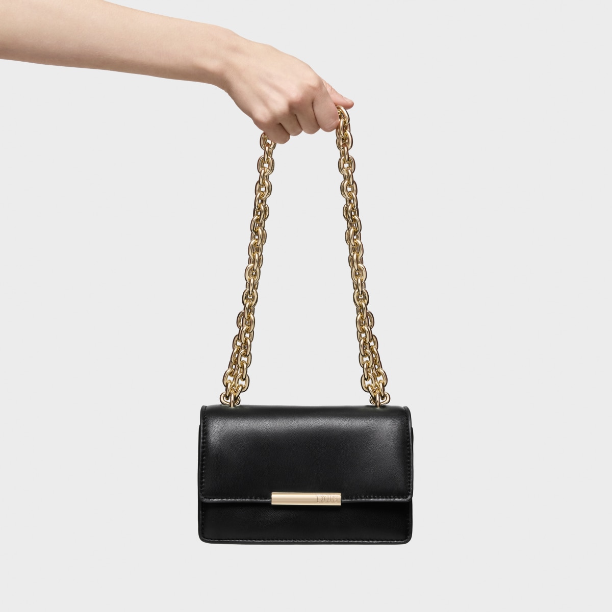 Small black leather Crossbody bag Audree Leather