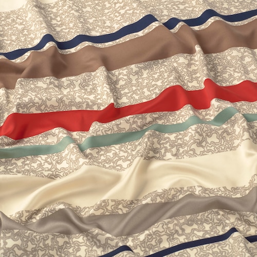 Square beige Scarf Kaos Mini Lines