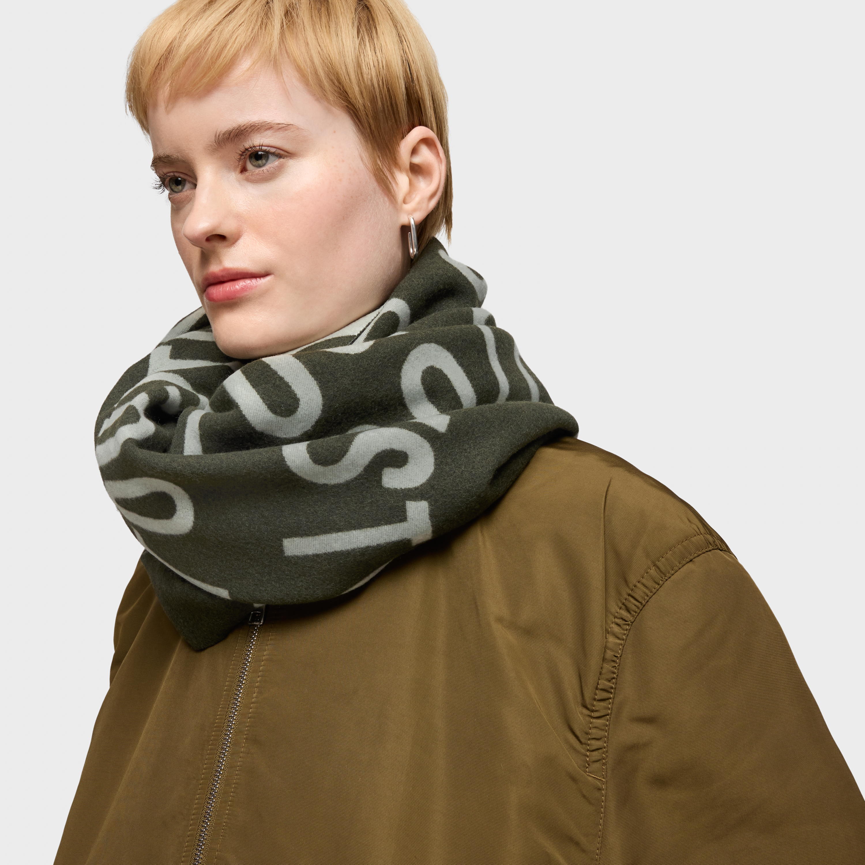 Khaki Foulard TOUS Round Logo