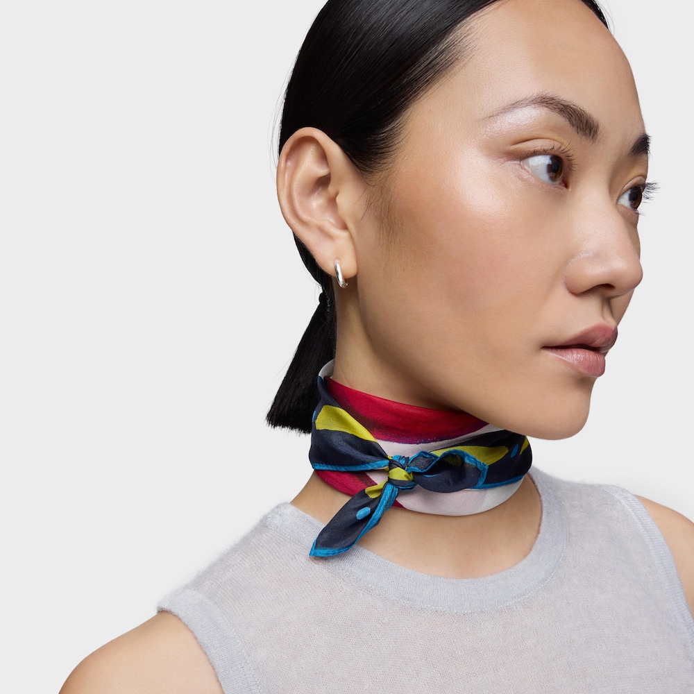 Foulard quadrato piccolo blu navy TOUS Summer Daisies