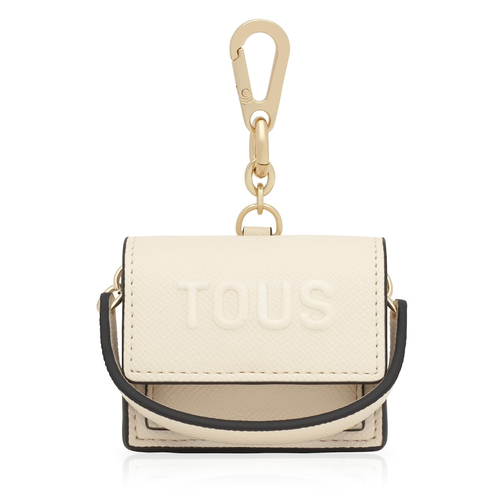 Beige mini crossbody Key ring Audree