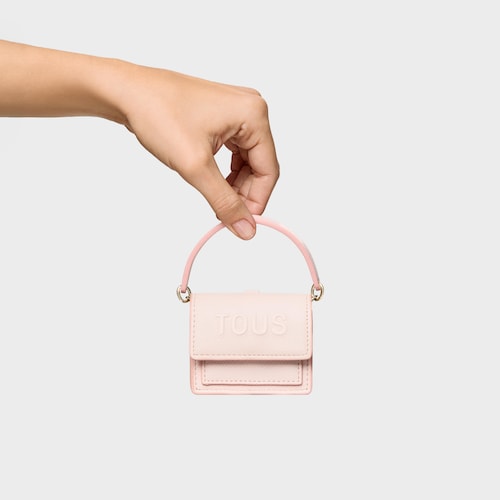 Pale pink mini crossbody Key ring Audree