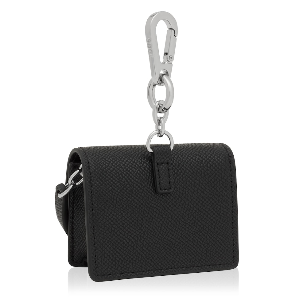 Portachiavi con mini borsa a tracolla nera Audree