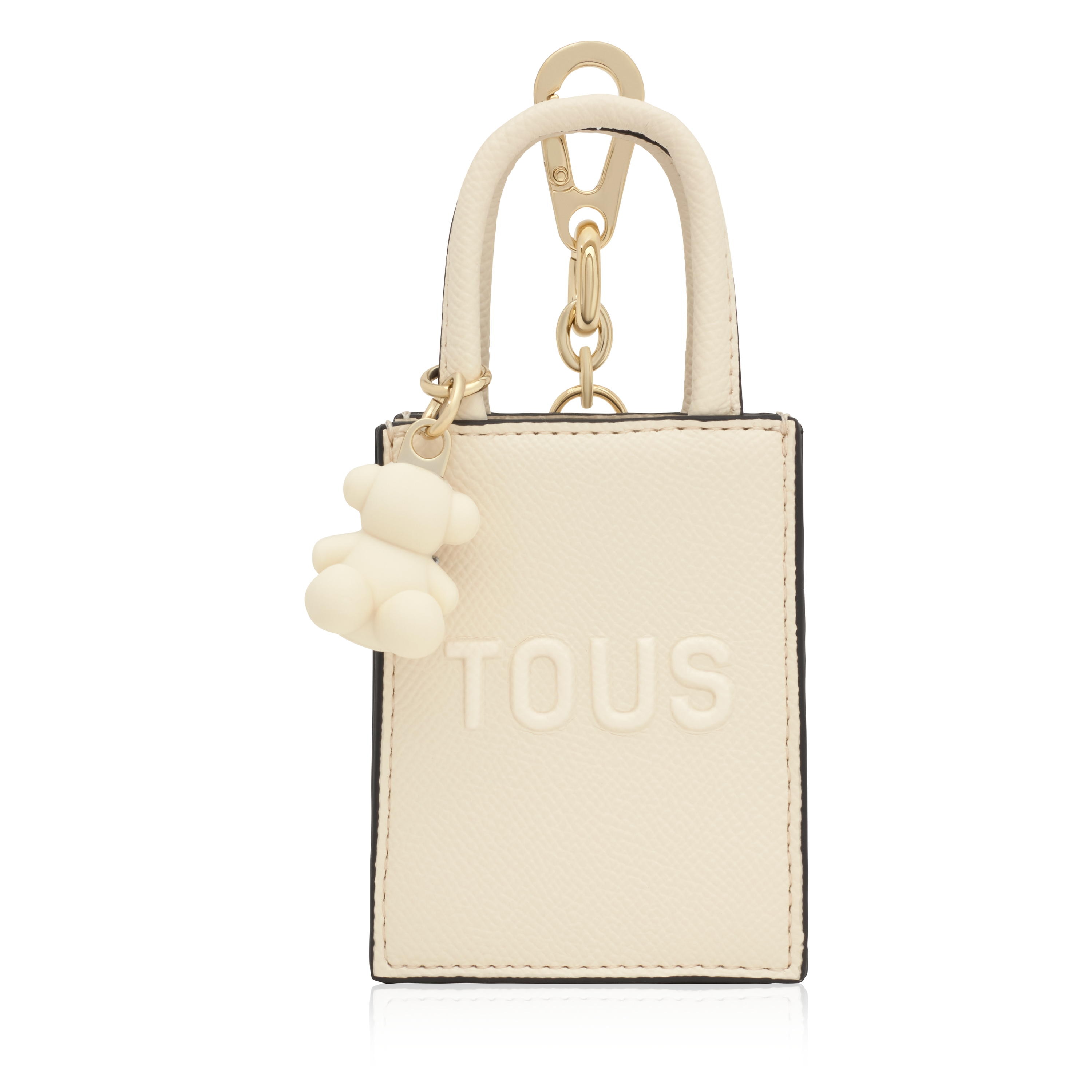 Beige pop minibag Key ring