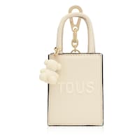 Beige pop minibag Key ring