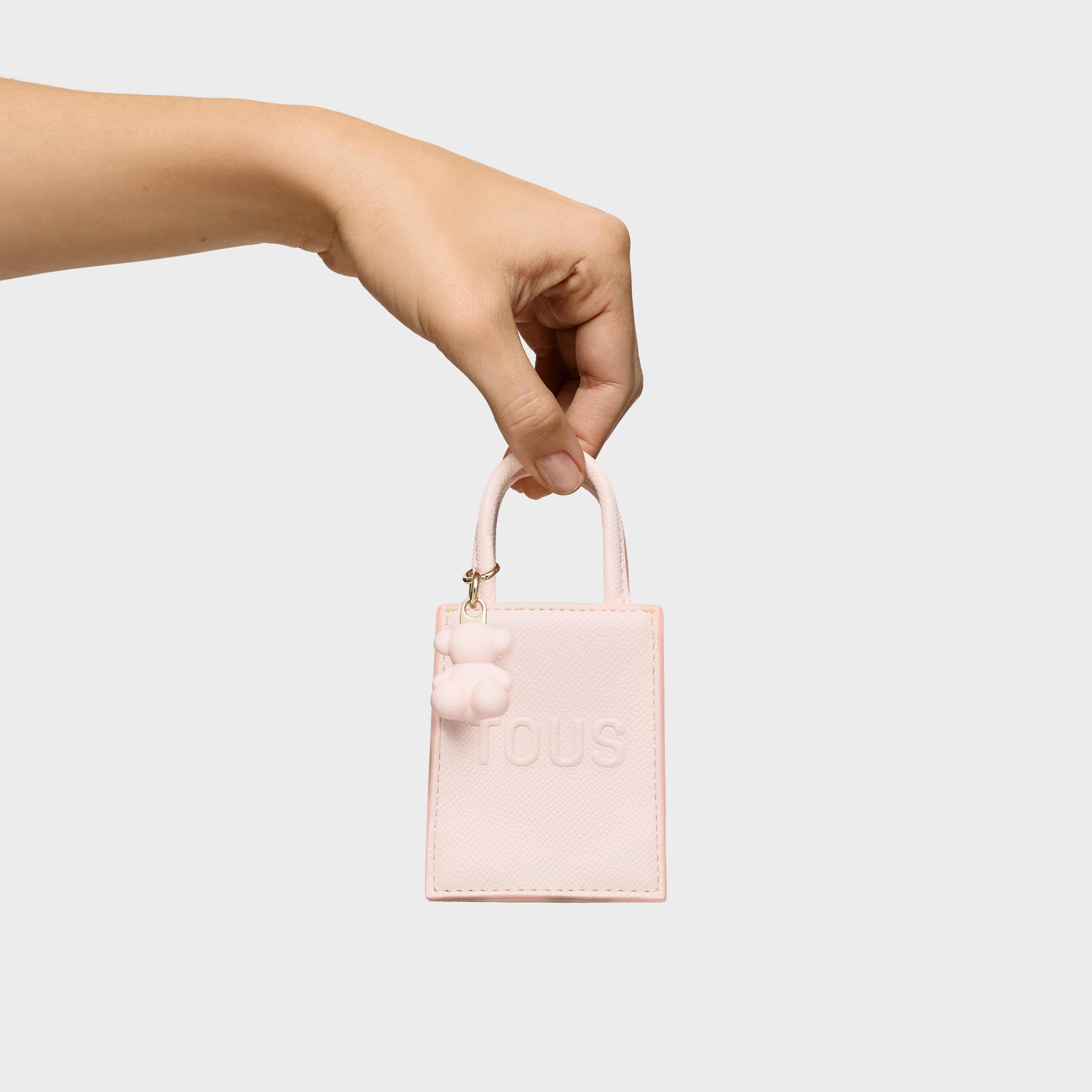 Pale pink pop minibag Key ring