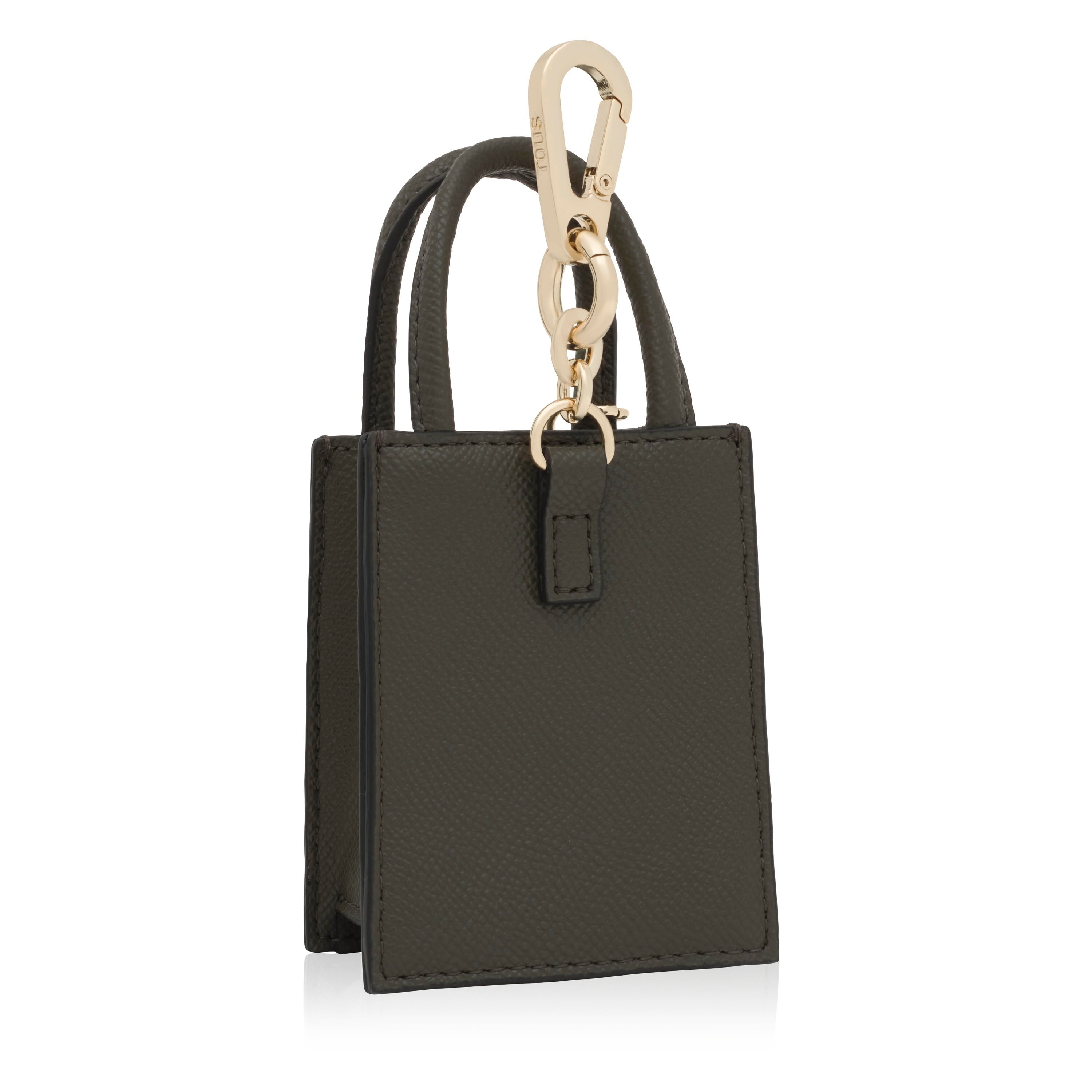 Khaki pop minibag Key ring