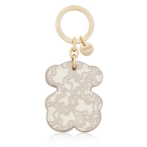 Beige Key ring Triple Bear