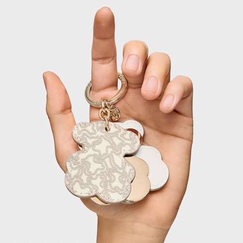 Beige Key ring Triple Bear